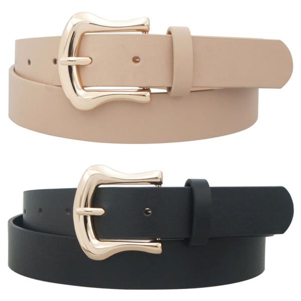 PLUS IRREGULAR U BUCKLE DUO BELT