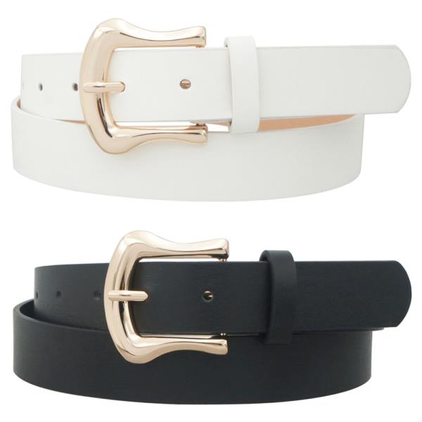 PLUS IRREGULAR U BUCKLE DUO BELT