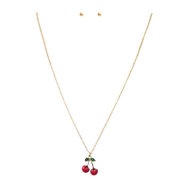 CHERRY CHARM NECKLACE