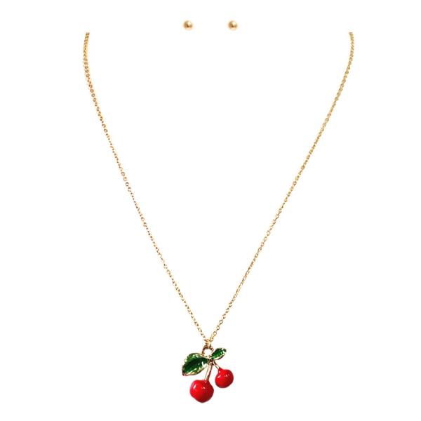 CHERRY CHARM NECKLACE