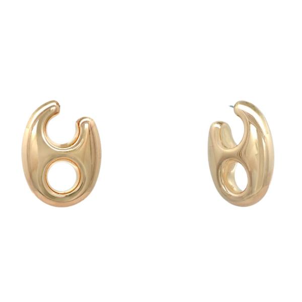 OVAL METAL EARRING