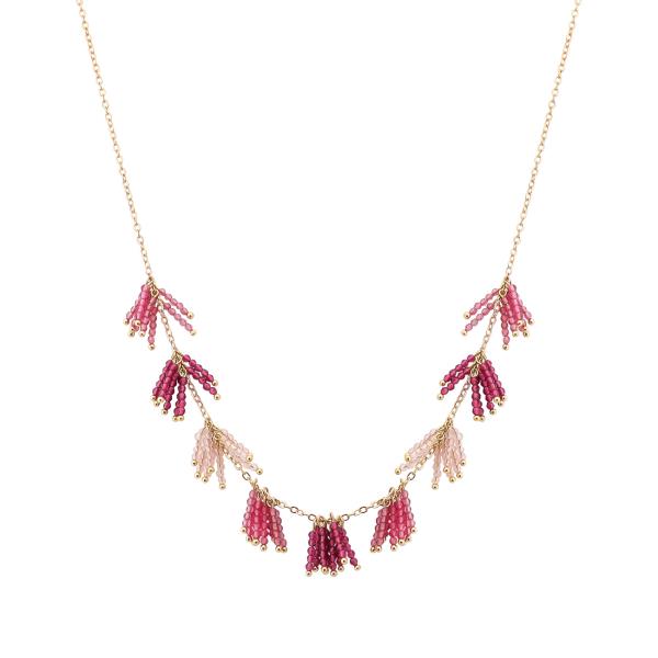 BEADED TASSEL STATION NECKLACE