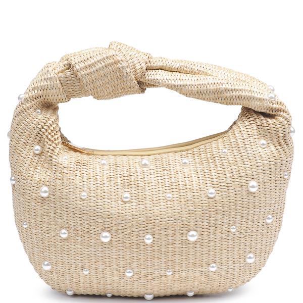 PEARL STUD KNOT HANDLE BAG