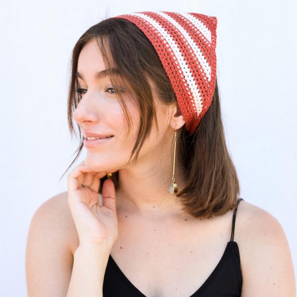 CROCHET AMERICAN FLAG BANDANA