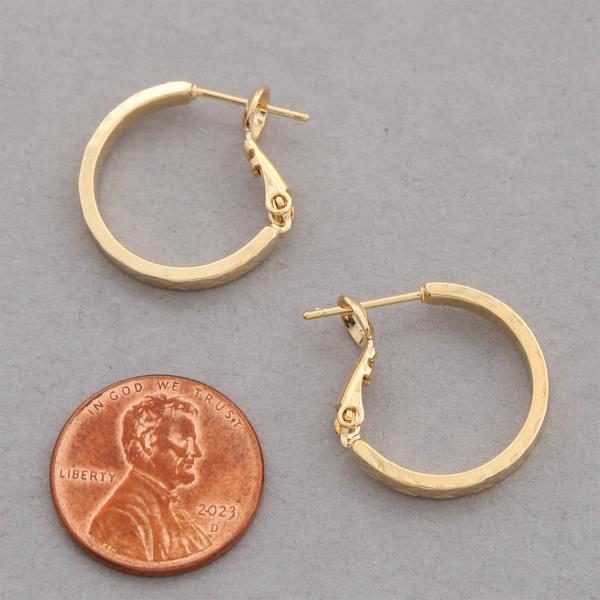 14K GOLD DIPPED SQUARE EDGE HOOP EARRING