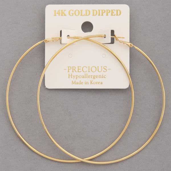 14K GOLD DIPPED HOOP EARRING