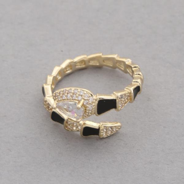 SODAJO SNAKE SHAPE GOLD DIPPED RING