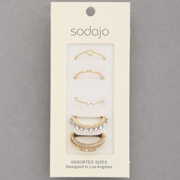 SODAJO ASSORTED RING SET