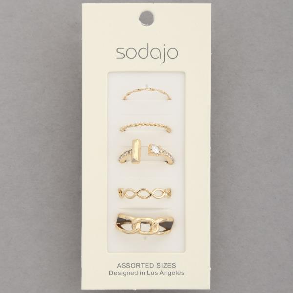 SODAJO METAL ASSORTED RING SET