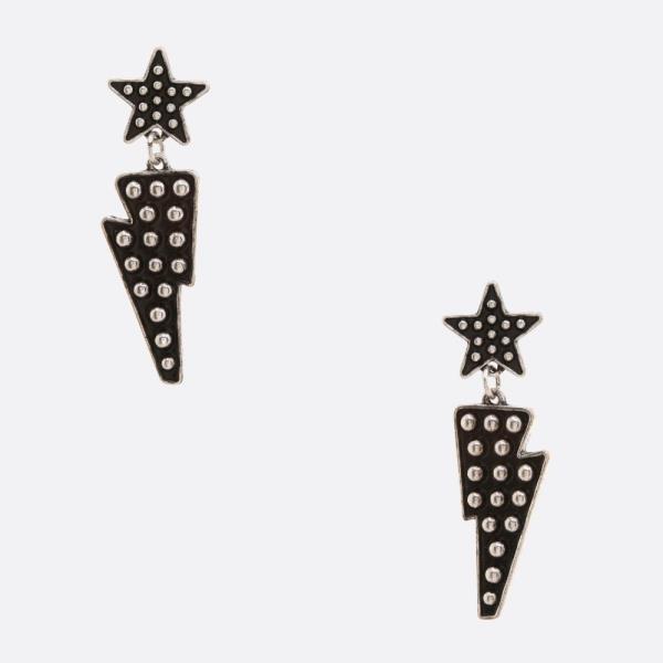 LIGHTNING BOLT METAL EARRING