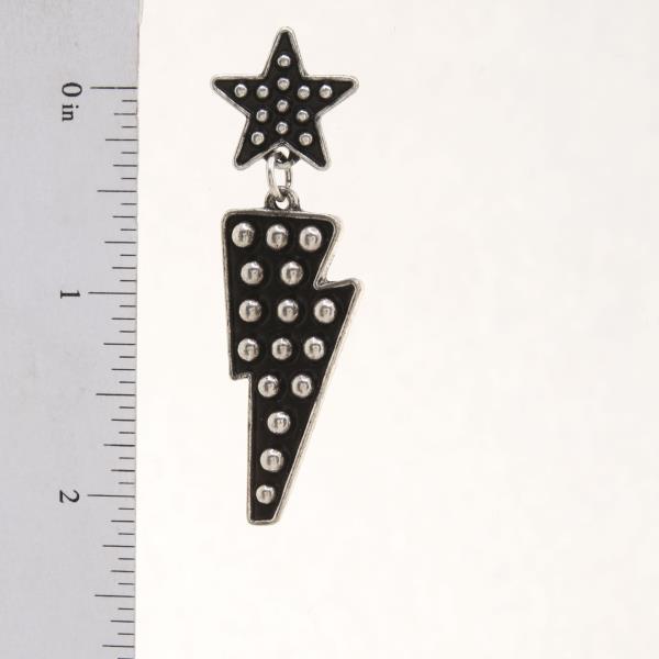 LIGHTNING BOLT METAL EARRING