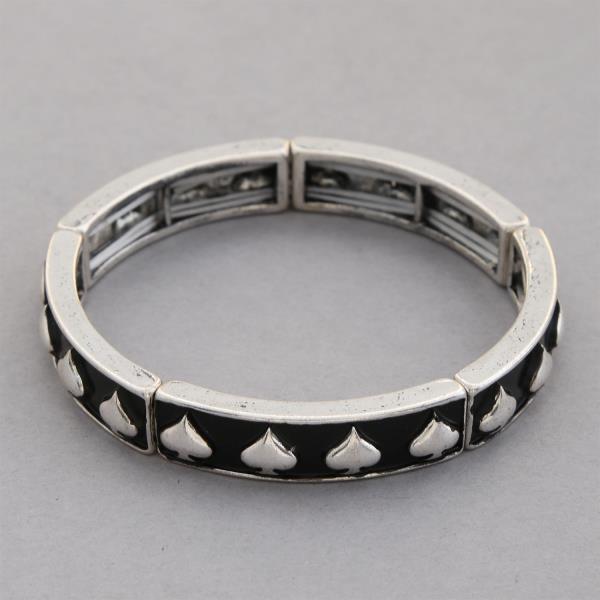 SPADE PATTERN METAL BRACELET