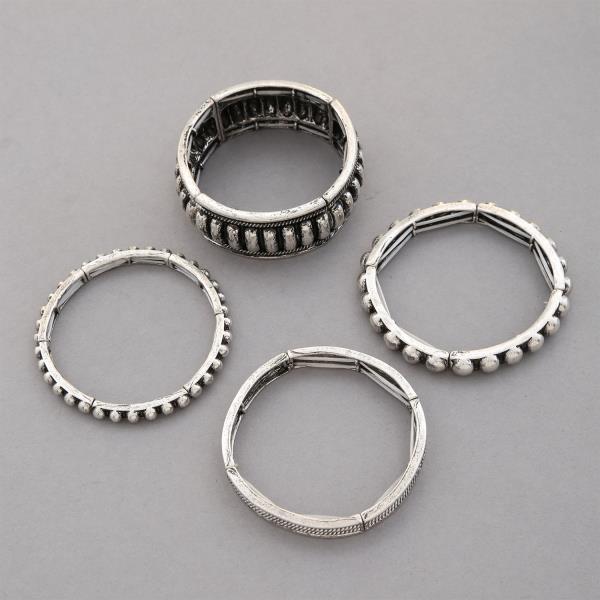 BANGLE METAL BRACELET SET