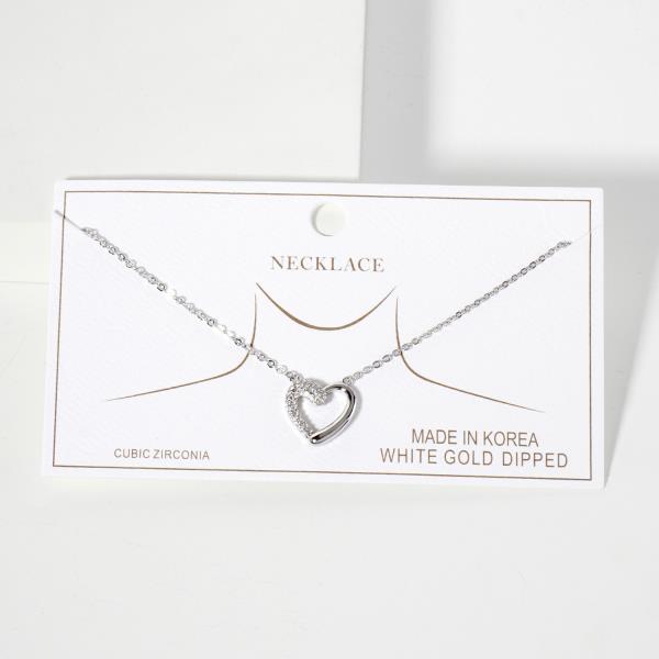 HEART PENDANT CZ GOLD DIPPED EARRING