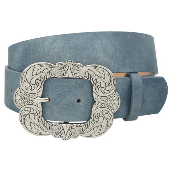 BOHO FLORA FRAME BUCKLE WASHED PU BELT