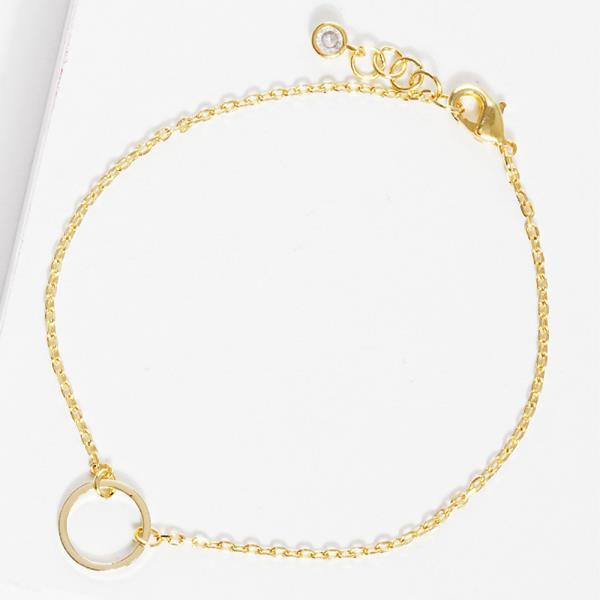 CIRCLE CHARM GOLD DIPPED BRACELET