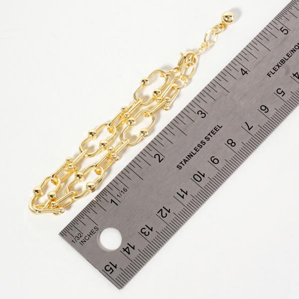 GOLD DIPPED METAL CHAIN BRACELET