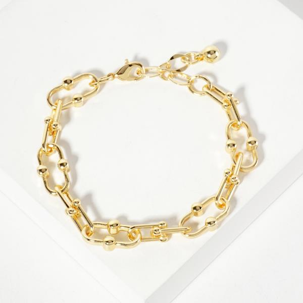 GOLD DIPPED METAL CHAIN BRACELET