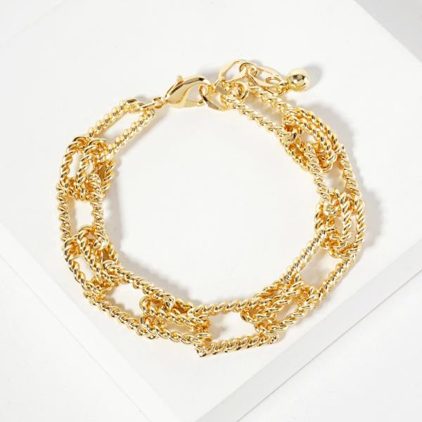 GOLD DIPPED METAL CHAIN BRACELET