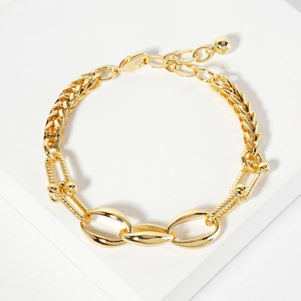 GOLD DIPPED METAL CHAIN BRACELET