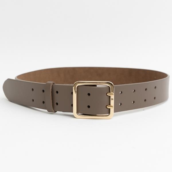 DOUBLE PRONGED LEATHER BELT
