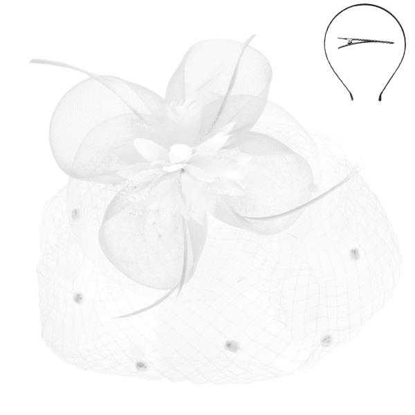 FLORAL FEATHERED ROUND FASCINATOR