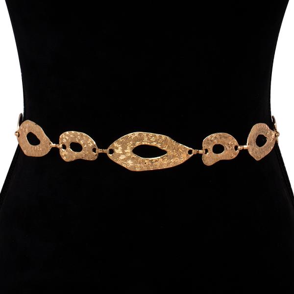 OPEN ODD SHAPED DESIGN METAL HOOK BELT