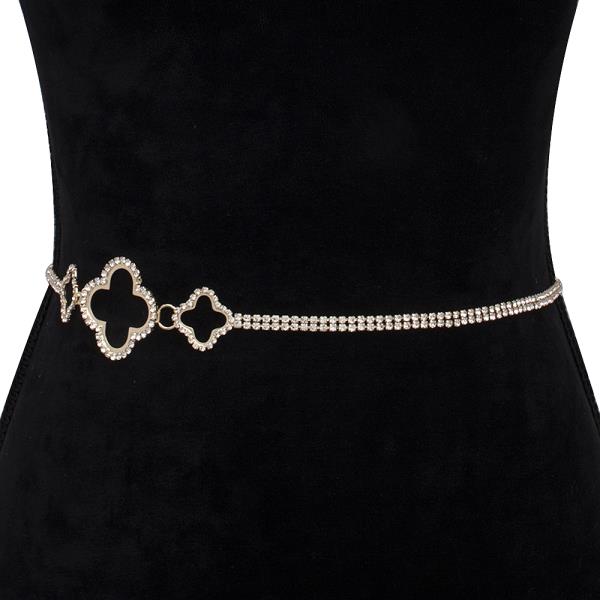 RHINESTONE TRIPLE SHAPE HOOK BELT