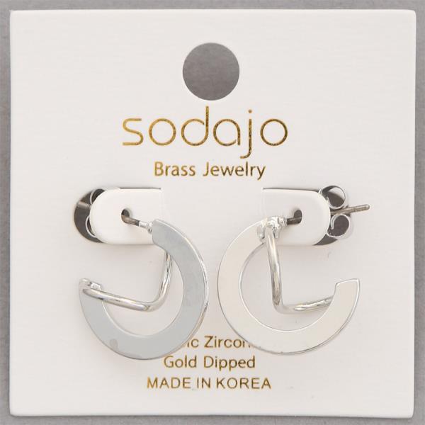 SODAJO GEO SHAPE GOLD DIPPED EARRING