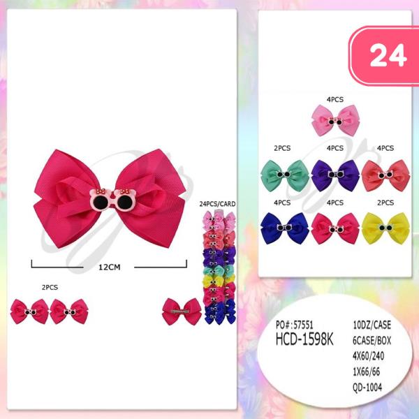 SUNGLASSES DETAIL BOW HAIR CLIP (24 UNITS)