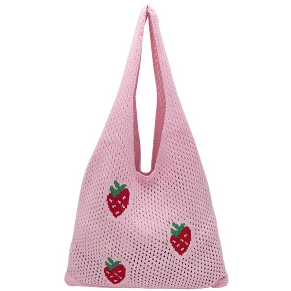 STRAWBERRY VENTED SHOULDER HOBO BAG