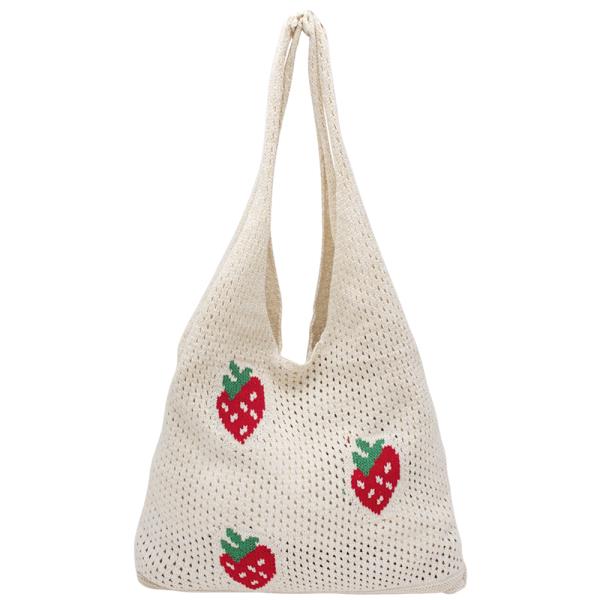 STRAWBERRY VENTED SHOULDER HOBO BAG