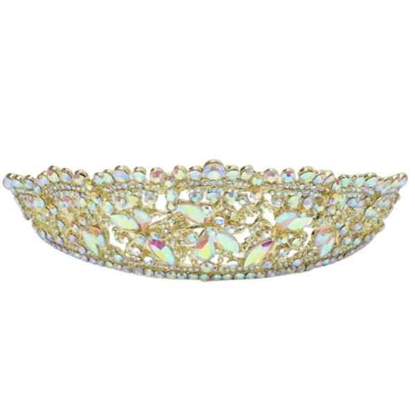 RHINESTONE FLORAL CUTOUT TIARA