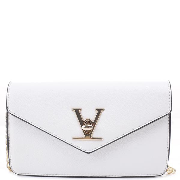 SMOOTH V TWIST DESIGN FLAP CROSSBODY BAG