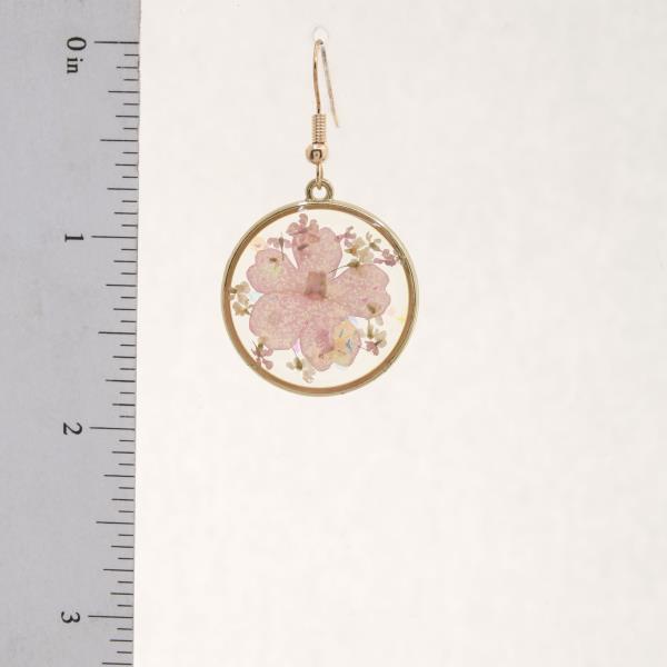 TRANSPARENT FLOWER DANGLE EARRING