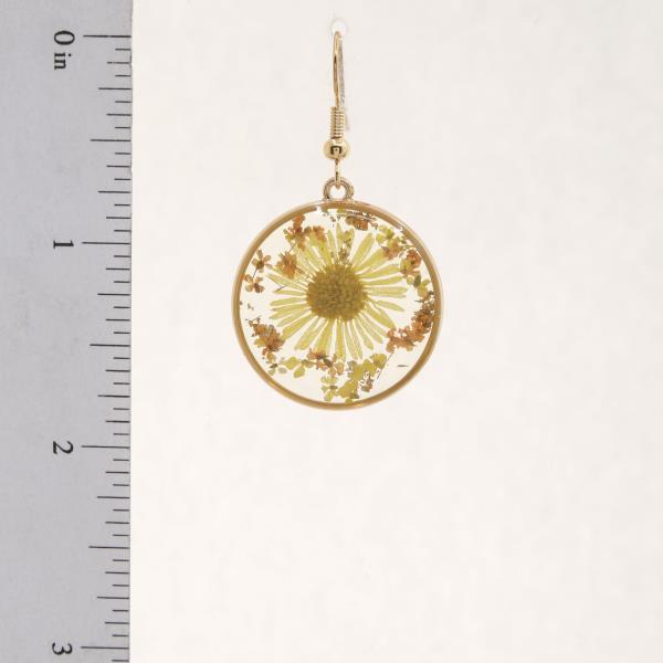 TRANSPARENT FLOWER DANGLE EARRING