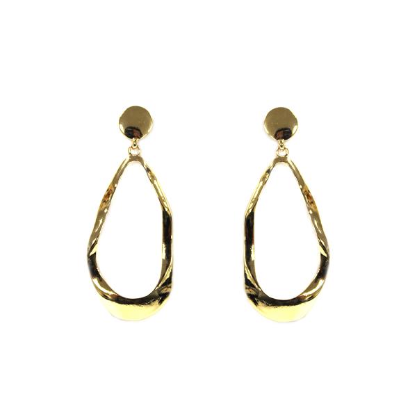 TEARDROP METAL DANGLE EARRING