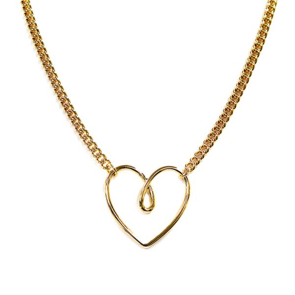 HEART PENDANT METAL NECKLACE