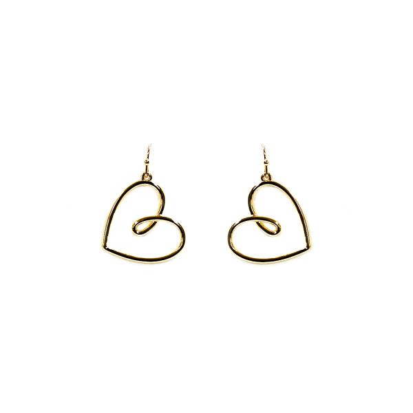 HEART LOOP METAL EARRING