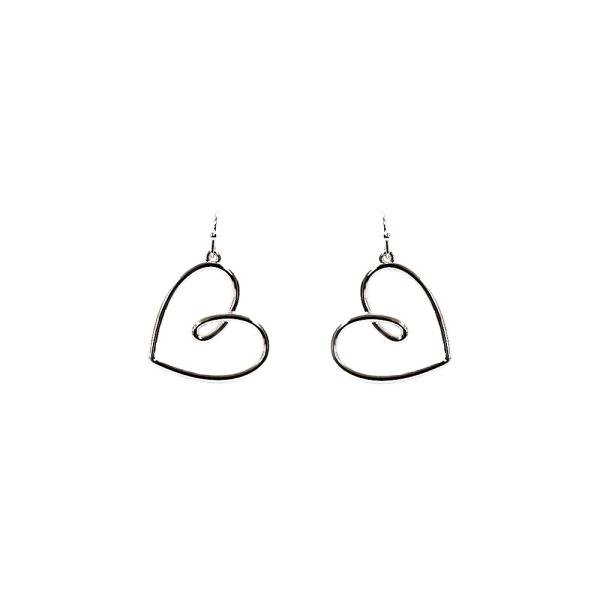 HEART LOOP METAL EARRING