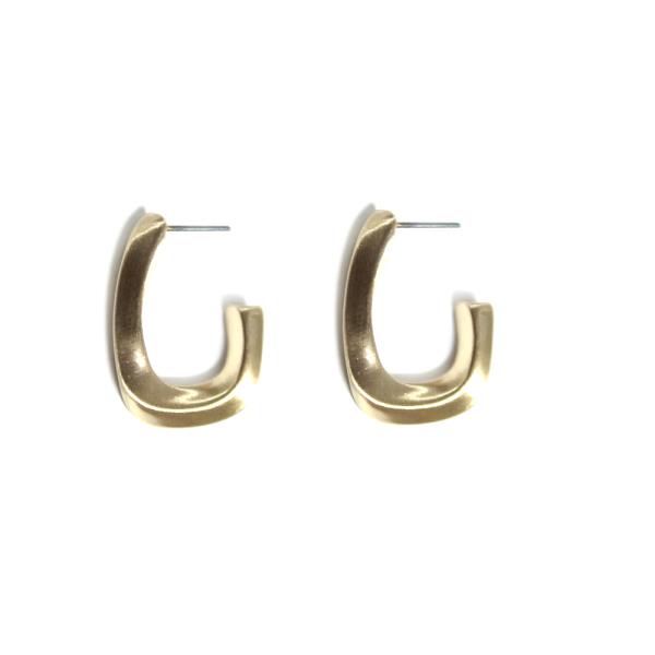 OPEN OVAL METAL EARRING