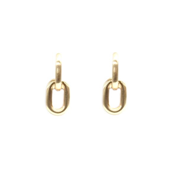 OVAL METAL EARRING