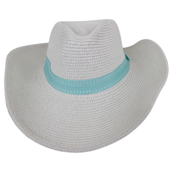 STRAW BAND COWBOY SUN HAT