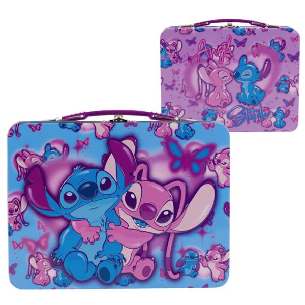 DISNEY ANGEL AND STITCH TIN LUNCHBOX