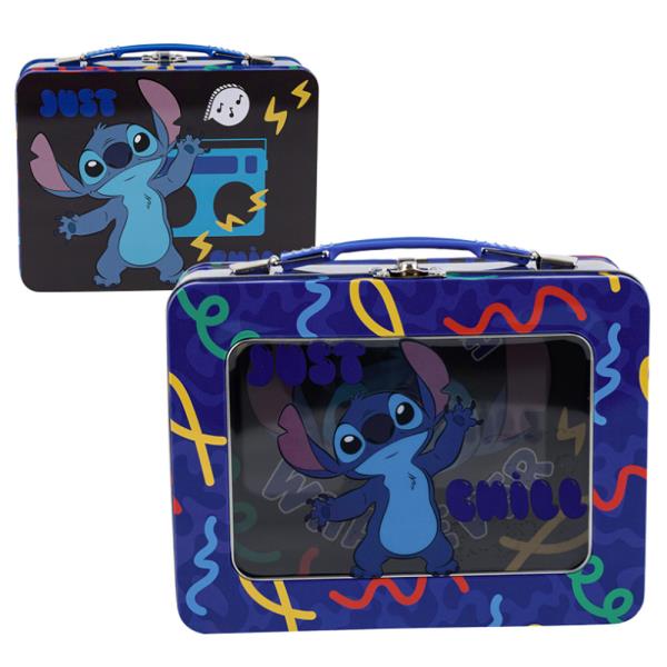 DISNEY LILO AND STITCH TIN LUNCHBOX W 3D WINDOW