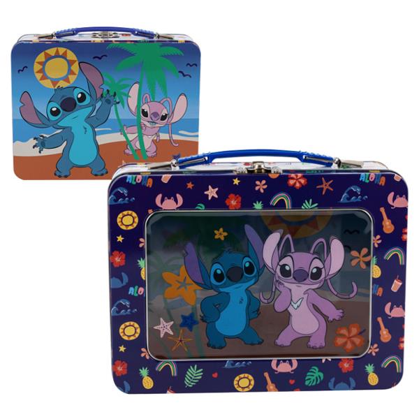 DISNEY LILO AND STITCH TIN LUNCHBOX W 3D WINDOW