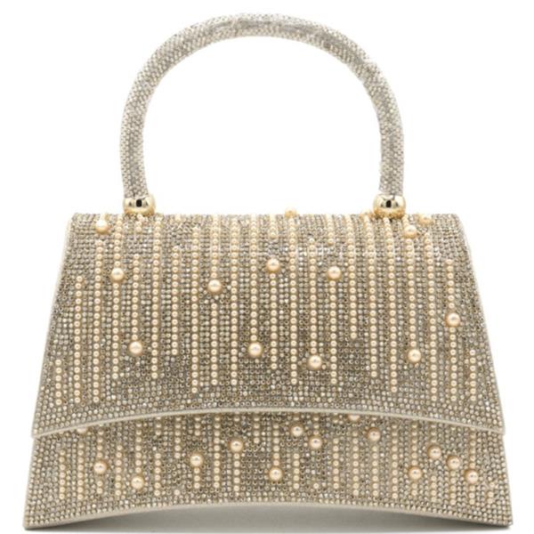 RHINESTONE STUDDED HANDLE EVENING BAG