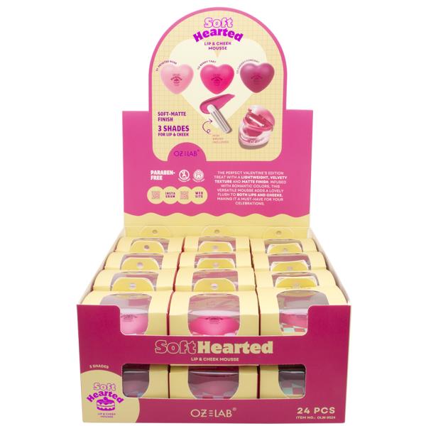 SOFT HEARTED LIP AND CHEEK MOUSSE (24 UNITS)