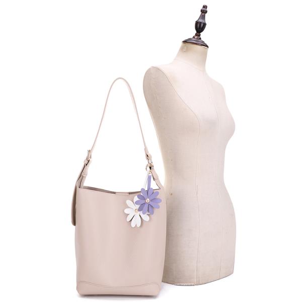 2IN1 CHIC FLOWER SHOULDER TOTE BAG W POUCH SET