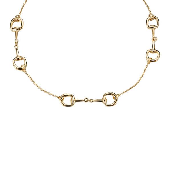 WESTERN STYLE HORSEBIT LINK GOLD PLATED NECKLACE